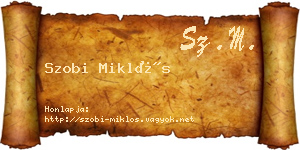 Szobi Miklós névjegykártya